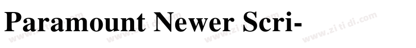 Paramount Newer Scri字体转换